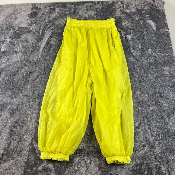Free People Movement Parachute Balloon Lined Pants Pull On Neon Green S/M *Read - Picture 12 of 15